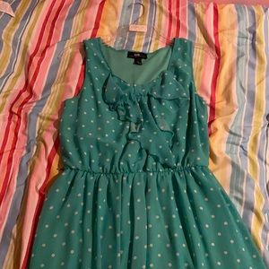 I.N. Green Polka Dot Dress
